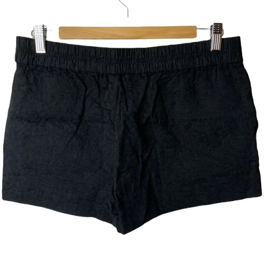 J. Crew Factory Jacquard Black Shorts Women's Size 6